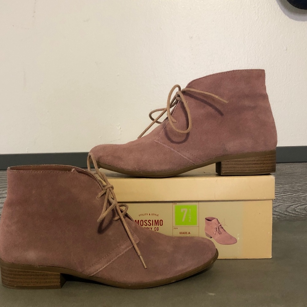 Mossimo Supply Co. Pink Suede Booties